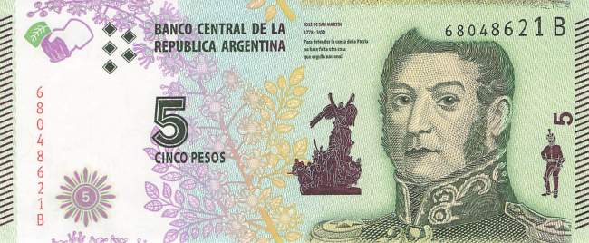 5 Pesos Argentinien 2015 p.359a B